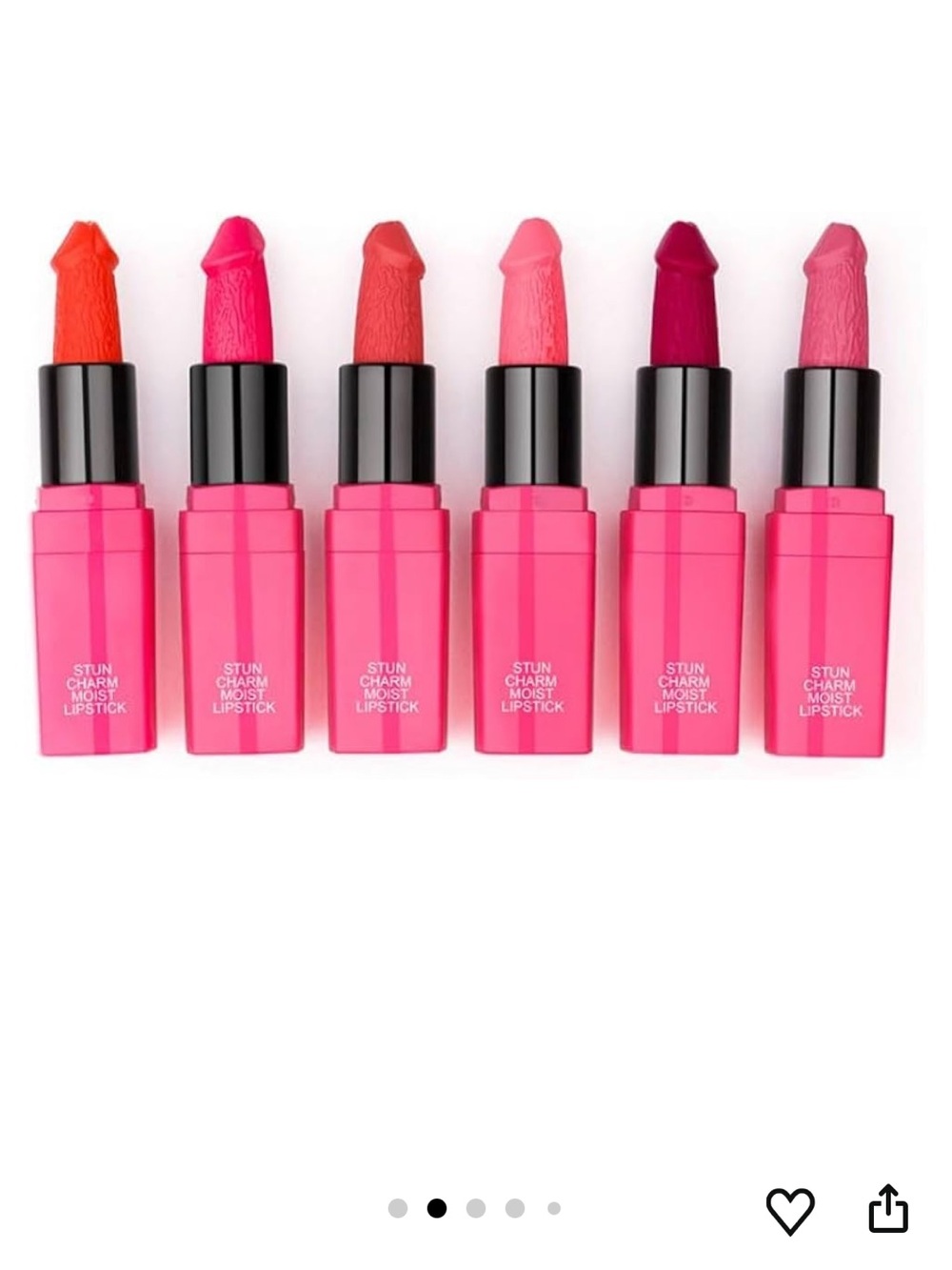 NAUGHTY- 😈 Pure Temptation Red Velvet Phallic Shaped Lipstick- NIB!